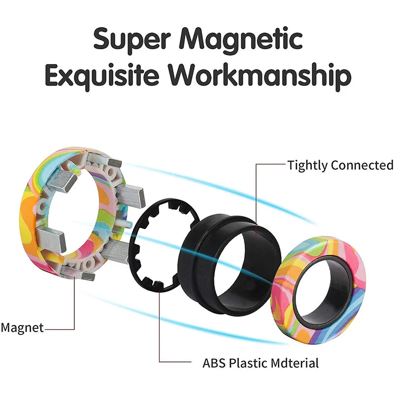 3 Magnetic Fidget Rings