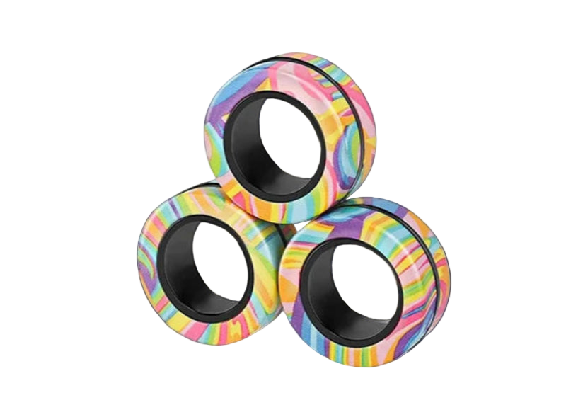 3 Magnetic Fidget Rings