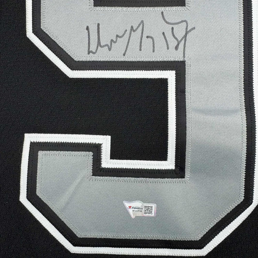 Framed Autographed/Signed Wayne Gretzky 35x39 Los Angeles Kings Black Mitchell & Ness Vintage Hockey Jersey Fanatics COA