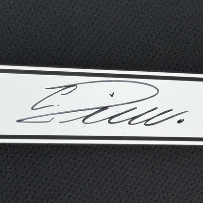 Framed Autographed/Signed Cristiano Ronaldo 35x39 Manchester United Black Soccer Jersey Beckett BAS COA #2