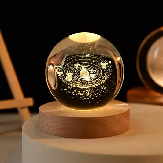 3D Galaxy Crystal Ball Night Light