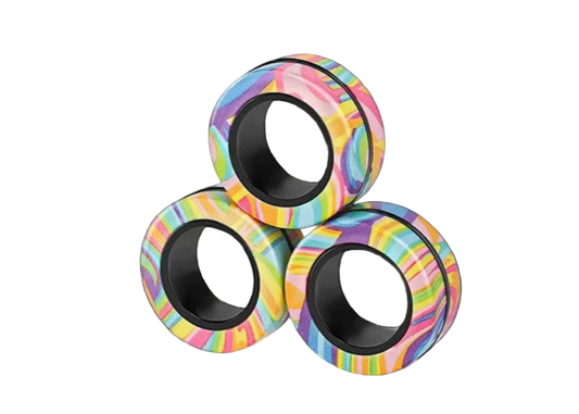3 Magnetic Fidget Rings